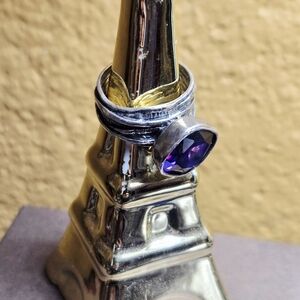 Silpada "Gladiator" Sterling Silver w/Purple CZ  Gemstone